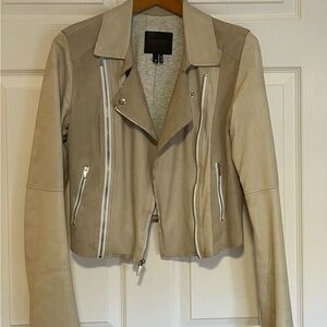 PAIGE Silvie Cropped Moto Jacket. Size Medium.